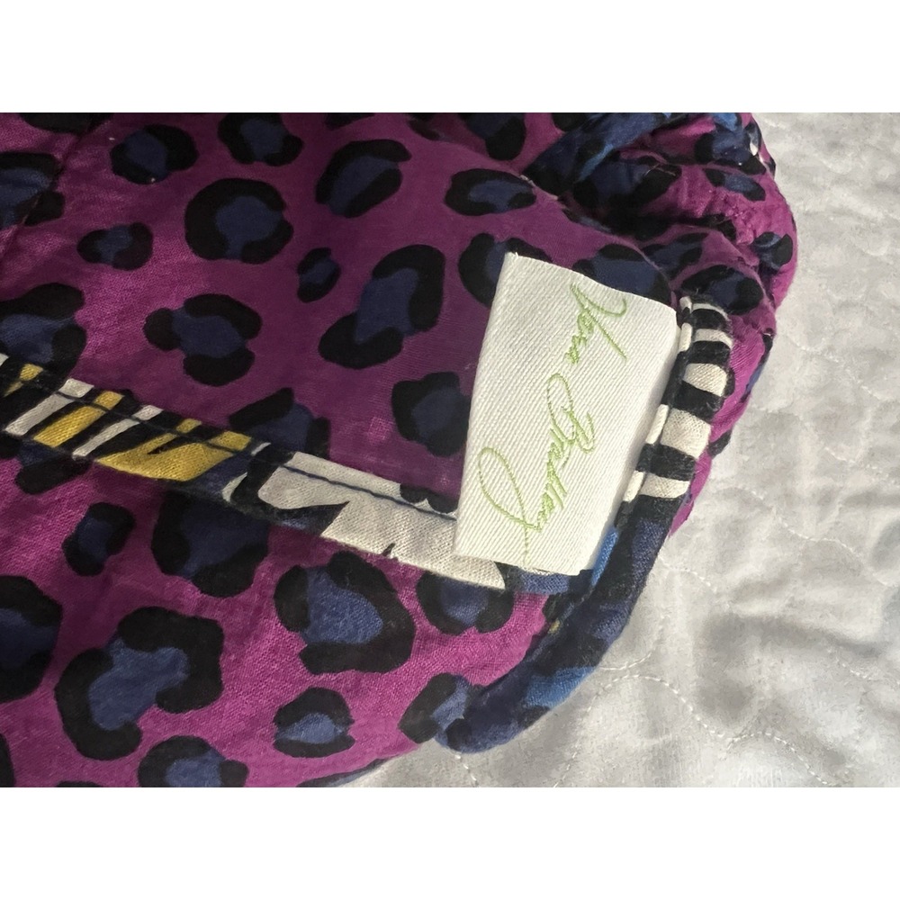 vera bradley African Violet Crescent Large Tote Handbag Purse Shoulder Bag - Picture 7 of 10